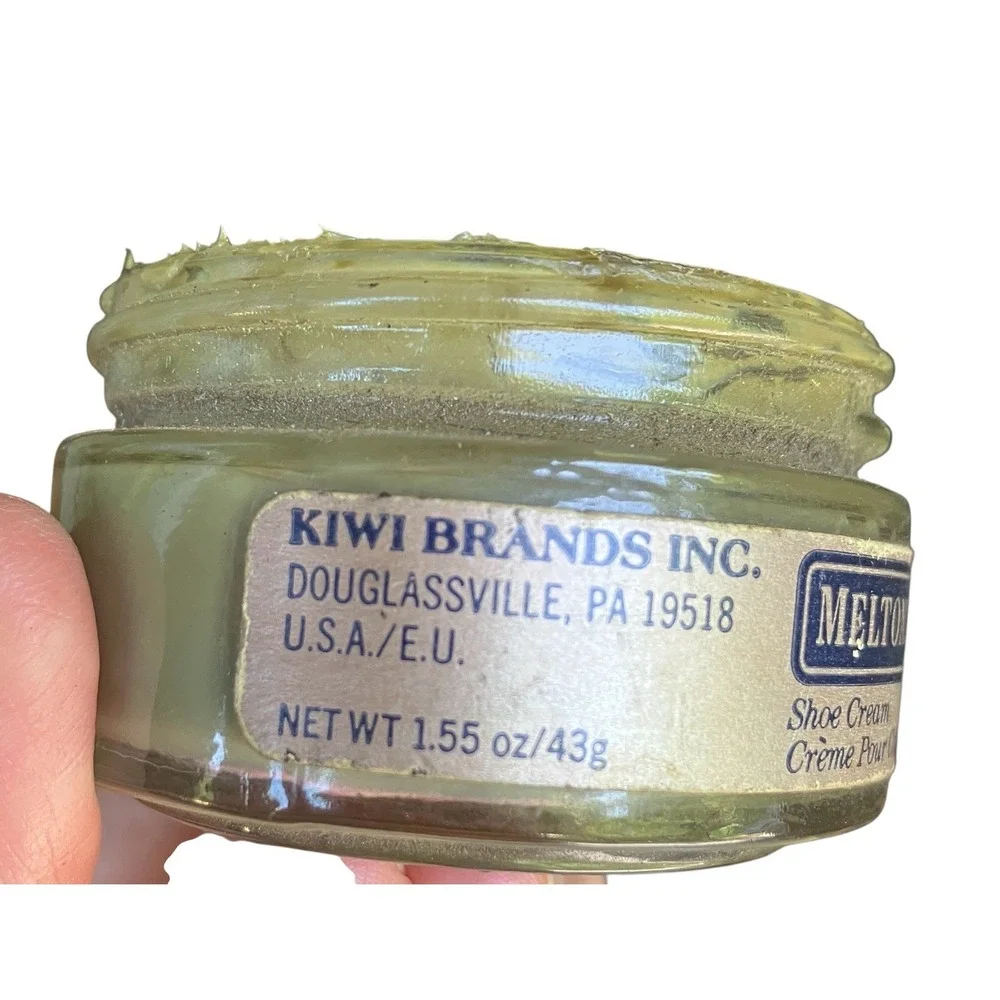 Vintage Meltonian‎ 127 Smoked Elk Shoe Cream Polish 1.55oz Jar Boot Care Cobbler